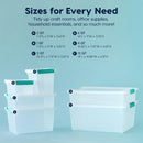 IRIS USA Storage Bins with Lids |Made in USA| 6 Qt - (4-Pack) - Clear — 4