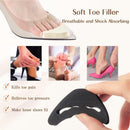 Shoe Inserts, Foam Filler, 4 Pairs Adjustable Toe Inserts for Loose Shoes, Black and Beige — 3