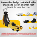 4-Way Adjustable Shoe Stretcher for Men & Women, Leather Boot Widener - Fits Wide Feet, Sneakers, Dress Shoes | yellow | 2 — 6