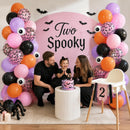 Halloween Balloons Pastel Pink Black Spooky One Halloween Party Decorations | Pink Purple - Bat | 12inch-35pcs — 4