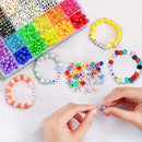 LIS HEGENSA 1300 Pcs DIY Childrens Crafts Beads Friendship Bracelet Kit, with Pony Beads Letter Beads and Bracelet… — 4