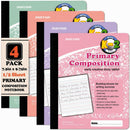 Mintra Office Primary Ruled Composition Books (Primary Ruled - Pastel - Full Sheet, 4 Pack) — 1