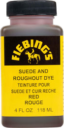 Fiebing's Red Suede Dye (4 oz) - Recolor, Brighten & Restore Suede & Roughout Leather Shoes, Furniture, Purse, Jacket - Includes Wool Dauber for Easy Application - Flexible When Dry, Won't Crack/Peel — 1
