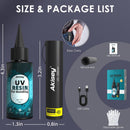 Akisey 50g UV Resin Kit with Light for Bonding & Fast Curing in Seconds — 5