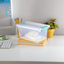 Sterilite Clip Box, Stackable Clear Plastic Bins - Medium, 4-Pack — 4