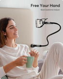 SAIJI Gooseneck Bed Phone Holder, Flexible Long Arm Phone Mount for Desk, Clip Bracket Clamp Stand, iPhone Stand, Mobile Cell Phone Stand Document Camera Nintendo Switch (Black) photo 5