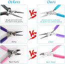 Acejoz Jewelry Making Tools Kit: 6pc Set, Including Needle Round Nose, Wire Cutters, Crimper & End Nippers for… — 5