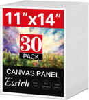 ESRICH Canvases for Painting 11x14, 30 Pack Canvas Boards for Painting Cotton Primed Acid Free Blank Canvas Panels for Oil Paint, Watercolor, Acrylic Paint, Gouache and Tempera. | 11x14in-30pack — 1