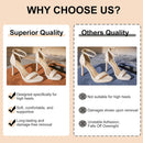 Heel Inserts for Women - Weight Shifting Insoles for High Heels, Gel Inserts Comfort Pads for Foot Pain Relief (Medium - US 8-9.5 Women Shoes) — 6