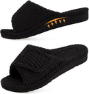 Litfun Orthopedic Slippers for Women Arch Support House Shoes - Black — 1