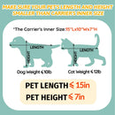 Petskd Small Pet Carrier 17" L x 12" W x 8.5" H Airline Approved, Black
