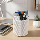 Lebenrich Rotating Pen Holder for Desk, Cute White Pencil Holder, Pen Cup — 2