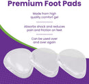 Gel Ball of Foot Cushions - Reusable Clear Gel Metatarsal Pads - 1/4" Thick 3