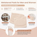 2 Pairs Metatarsal Pads for Women Men Ball-of-Foot Cushions Foot Pain Relief for Morton's Neuroma Metatarsalgia Support with Gel Pad (Khaki, S) 6