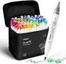 Ohuhu Alcohol Markers Brush& Fine 72 Colors for Adults Coloring Refillable | Brush & Fine — 1