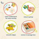 B. toys Wooden Puzzle Set, Pack o' Puzzles Trucks, 4 x 12 Pieces, Wood Toys — 4
