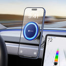 VICSEED Tesla Phone Mount【Strongest Magnet Power】Foldable Hidden Tesla Phone Holder Fit for All Phone, Tesla Model 3 Model Y for MagSafe Car Mount, Tesla Model 3 Accessories, Tesla Model Y Accessories | Deep Blue photo 1