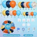 Amandir 153pcs Blue Orange Balloon Garland Arch Kit Different Sizes — 4
