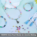 1960PCS Pearl Beads, 6mm 28 Colors Multicolor Loose Pearls for Crafts with Holes for Jewelry Making, Small Pearl… — 4