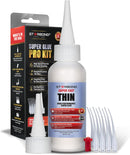 Starbond Super Fast Thin CA Glue – Super Glue Pro Kit with Precision Microtips Anti-Clog Cap & Extra Nozzles –… — 1