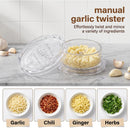 3 Pack Transparent Garlic Press, Manual Garlic Crusher and Mincer—Plastic Garlic Grinder and Chopper, rotary chopper… — 4
