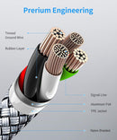 etguuds USB A to USB C Cable, 5-Pack (3/3/6/6/10 ft) Fast Charging Type C 7
