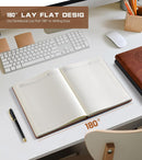 Biuwory Leather Journal Notebook,256 Thick Lined Pages,Hardcover 5.7"×8.3" | Brown | Lined-256 Pages (5.7"×8.3") — 6