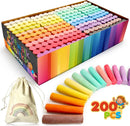 Sidewalk Chalks Set: 200Pcs in 20 Color Jumbo Washable Chalk for Kids | 1 Count (Pack of 200) — 1