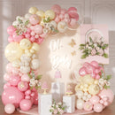 Pink and Yellow Balloon Arch Kit Pastel Yellow Balloons — 1