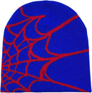 Pooyikoi Y2K Gothic Spider Pattern Wool Acrylic Knitted Hat Women Beanie Winter Warm Beanies Men Casual Skullies Outdoor - Blue 2 — 1