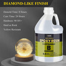 TAKIMO 1 Gal 3X UV Resistant Crystal Clear Epoxy Resin Kit, 1:1 High Gloss — 3