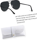 ANDWOOD Oversized Aviator Sunglasses for Women Men Big Large Shades | Black | Polarized Lens | Polarized — 4