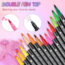 48 Colors Dual Markers Brush Pens, Art Markers Colored Pens for Adult Coloring Books, Brush and Fine Point Dual Tip Artist Colored Marker Set — 4