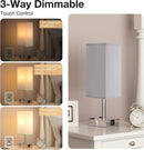 Touch Bedside Table Lamp for Bedroom - Dimmable, USB C+A, 2 AC Outlets — 2