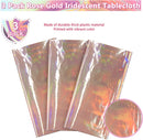 3 Pack Rose Gold Plastic Tablecloth, Disposable Rectangle Table Covers, Holographic Metallic Foil Tablecloth Pink Party Supplies Decorations for Birthday Wedding Anniversary Bridal Shower, 54x108Inch — 4