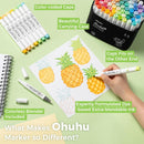 Ohuhu Alcohol Markers Brush& Chisel 72 Colors for Adult Coloring Refillable | Brush & Chisel — 6