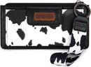 Montana West X Wrangler Brown Wristlet Wallet Minimalist Clutch Womens Wallet Rfid Card Cases & Money Organizers with Coin Purse and Smooth Zipper