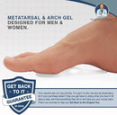Dr. Frederick's Original Metatarsal and Arch Gel Pads, W8.5-11.5/M7.5-11 2
