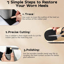 2-in-1 Rubber Shoe Heel Repair Kit with Cutter, Rasp File, Heavy Duty Glue & Shoe Nails, Anti-Slip Heel Pads for… — 4