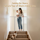 43 inch Tall Safety Dog Gate Adjustable 29.7-45.2 inch Extra-Wide Metal Pet…