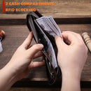 BULLCAPTAIN Genuine Leather Men's Wallet with Zipper T23 (Coffee) — 5