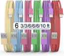 [Apple MFi Certified] iPhone Charger, 6Pack(3/3/6/6/6/10 FT) Lightning Cable Apple Charging Fast High Speed USB Compatible 14/13/12/11 Pro Max/XS MAX/XR/XS/X/8-multicolor 1