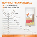 VONEEDL Upholstery Repair Kit: Waxed Sewing Thread (Red Color) & Heavy Duty Needles (11 PCS) for Leather, Canvas & Quilting Thread — 4