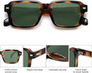 SOJOS Big Trendy Square Polarized Sunglasses Womens Mens, Retro Large Chunky Oversized Rectangle Shades SJ2345 | Dark Brown Pattern/Green — 4