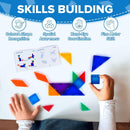 YPLUS Travel Toy Tangram Puzzle for Kids, Mini Magnetic Tiles, 700 Shapes — 4