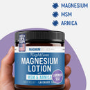 Magnum Solace Nighttime Magnesium Lotion with MSM & Arnica – Highly Concentrated Magnesium for Muscles & Joints – Apply to Legs or Feet Before Bed – Skin-Friendly — 5