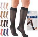 Truform Sheer Compression Stockings, 15-20 mmHg, Women's Knee High Length, 20 Denier, Charcoal, 2X-Large | 2X-Large (1 Pair) — 1