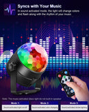Luditek 2-Pack Sound Activated Party Lights with Remote, Disco Ball Strobe — 3