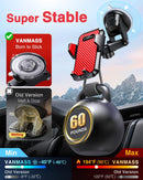 VANMASS【85+LBS Strongest Suction & Military-Grade Ultimate Car Phone Mount【Patent Safety Certs】 Cell Phone Holder for Dash Windshield Vent for iPhone 18 17 Pro Max Automobile Interior Sets, Ink Black | Red photo 5