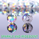 Crystal Glass Beads for Jewelry Making, 80 Pcs Faceted Beads, 10 mm, AB — 3